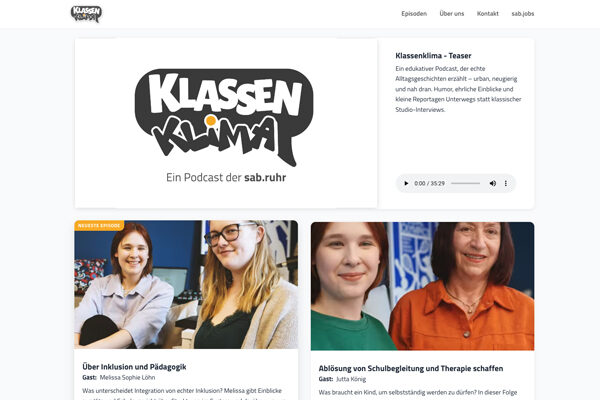 Klassenklima Podcast Page Vorschau Screenshot